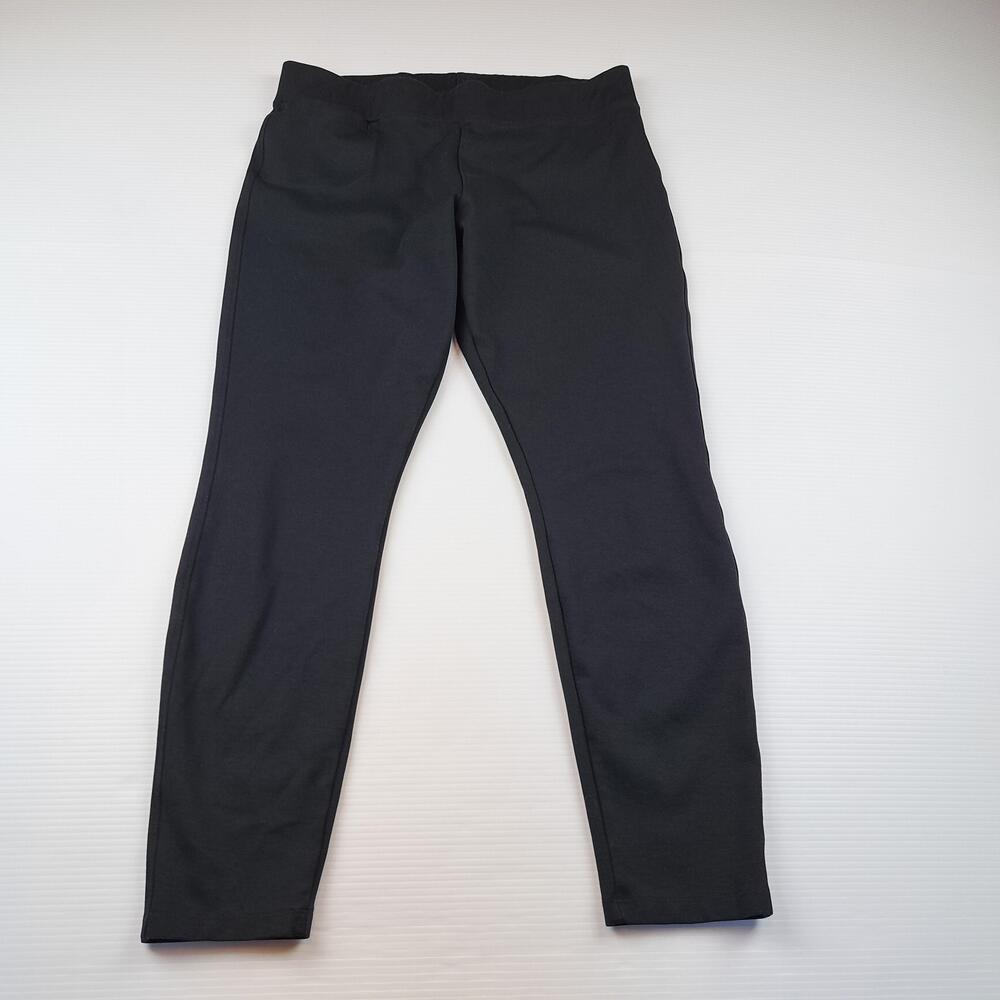 American Giant Pants Womens 12 Black Ankle Leggings Stretch Jersey Lounge Crop
